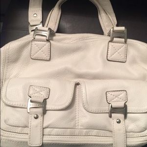 Michael Kors White Leather Shoulder Bag